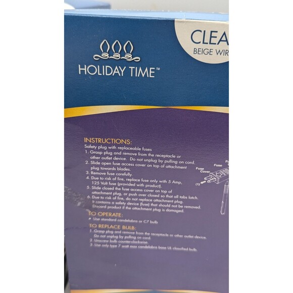 3 Light Electric Candolier Indoor Christmas Candle Lamp Ivory Plastic with Bulbs - Picture 5 of 8